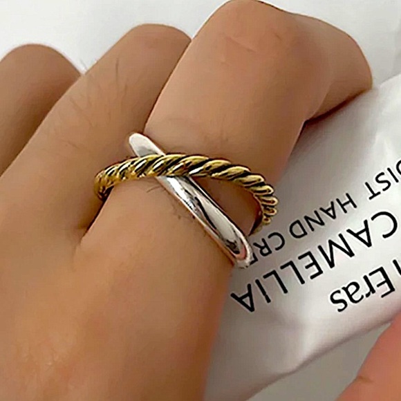 STERLING SILVER VINTAGE GODDESS MATCHING RING SET - Picture 8 of 9